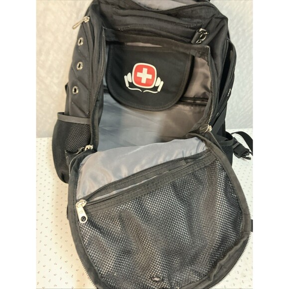 Swissgear By Wenger Pre 2014 Model Airflow Black Backpack Laptop Travel Large - Picture 11 of 16